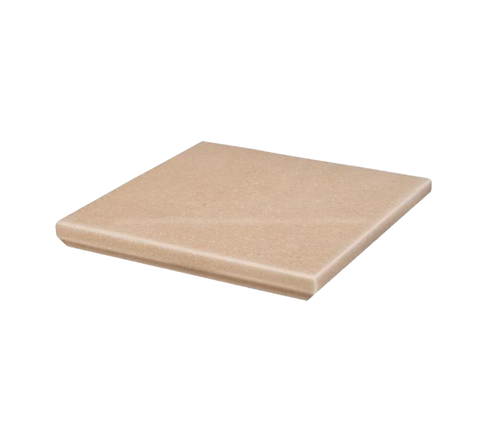 Угловая клинкерная ступень с капиносом Paradyz Mattone Sabbia Beige, 330x330x11 мм