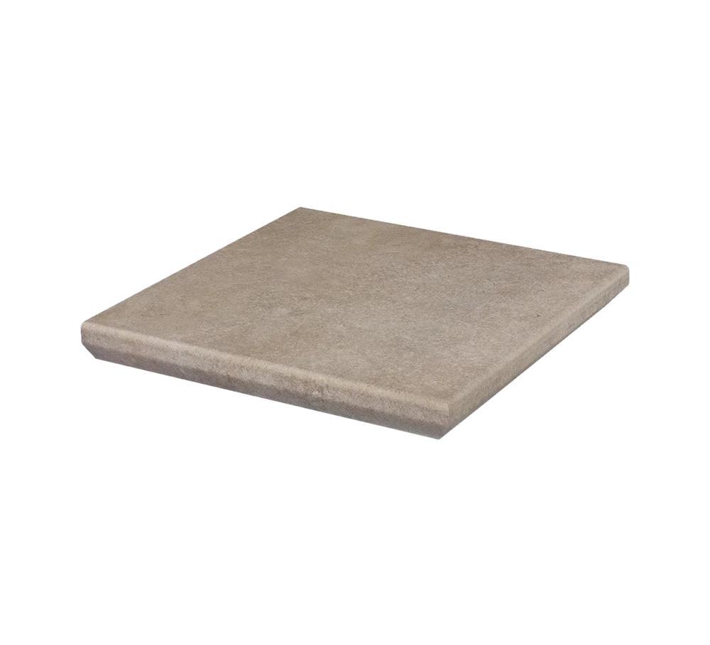 Угловая клинкерная ступень с капиносом Paradyz Viano Beige, 330x330x11 мм