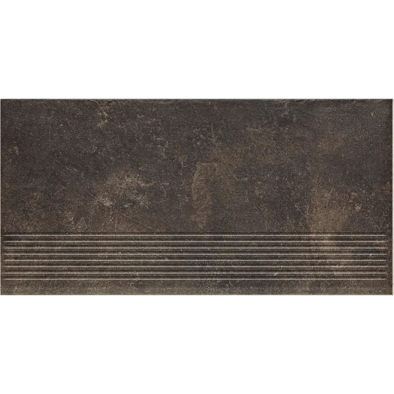 Клинкерная ступень с насечками Paradyz Scandiano Brown, 600x300x8,5 мм