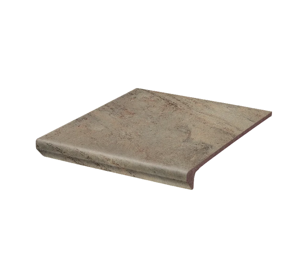 Клинкерная ступень с капиносом Paradyz Mattone Pietra Ochra, 300x330x11 мм