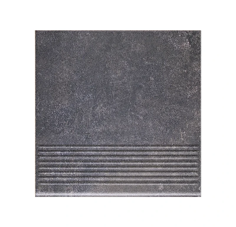 Клинкерная ступень с насечками Paradyz Viano Antracite, 300x300x8,5 мм