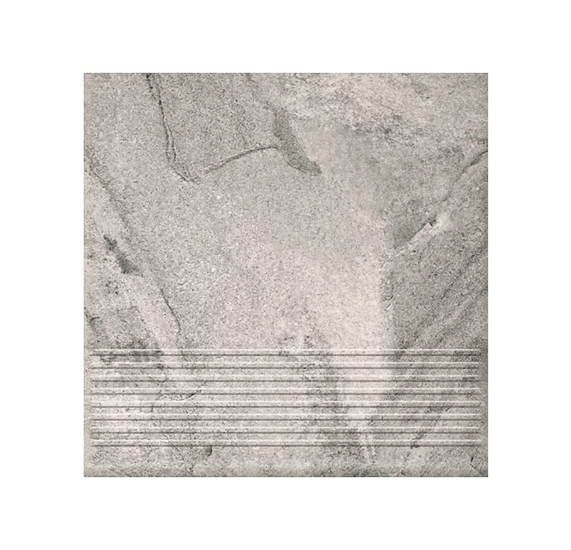 Клинкерная ступень с насечками Paradyz Mattone Pietra Grafit, 300x300x8,5 мм