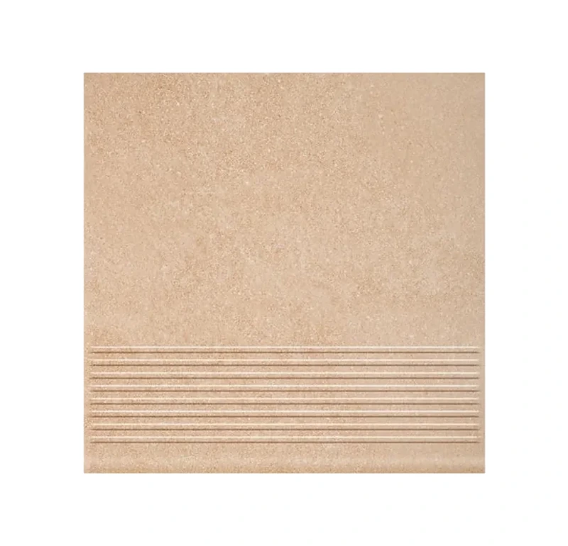 Клинкерная ступень с насечками Paradyz Mattone Sabbia Beige, 300x300x8,5 мм