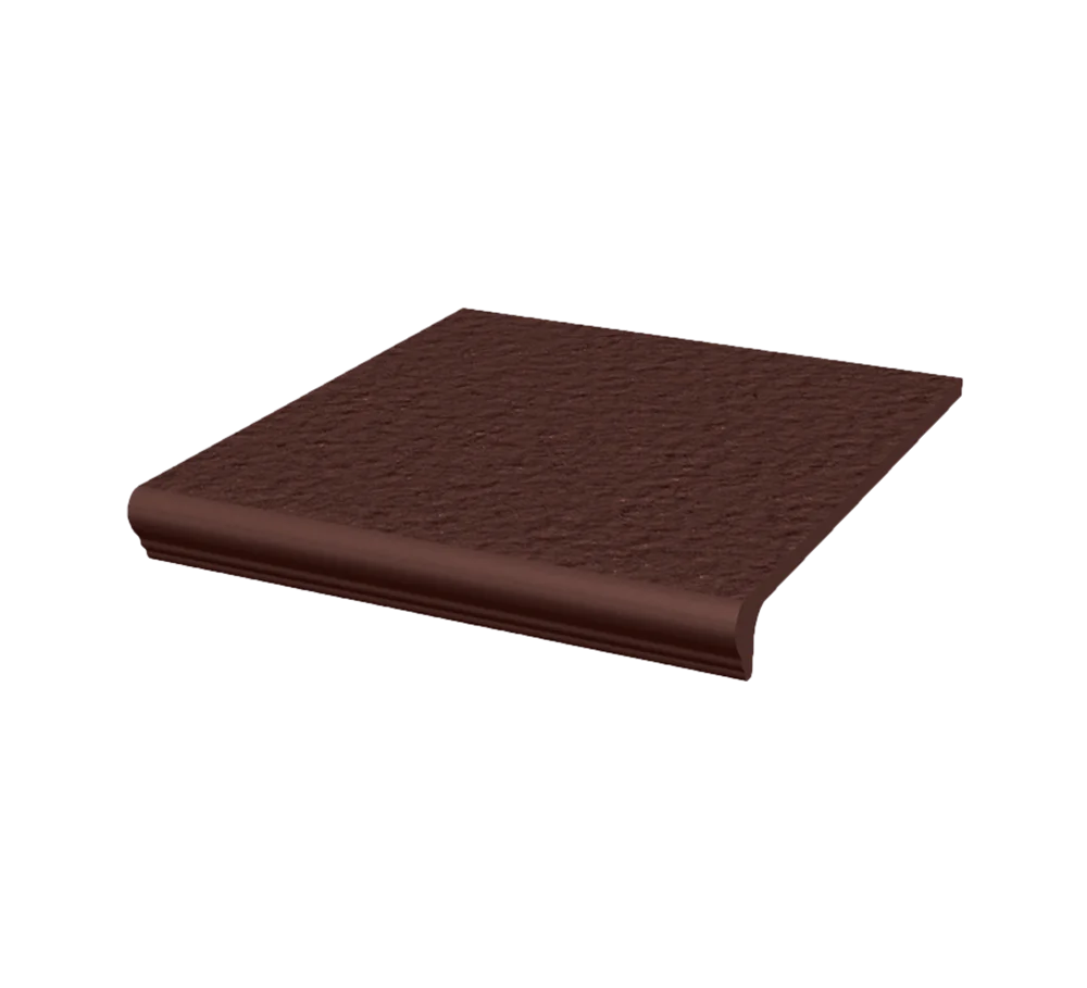 Клинкерная ступень с капиносом Paradyz Natural Brown Duro, 300x330x11 мм