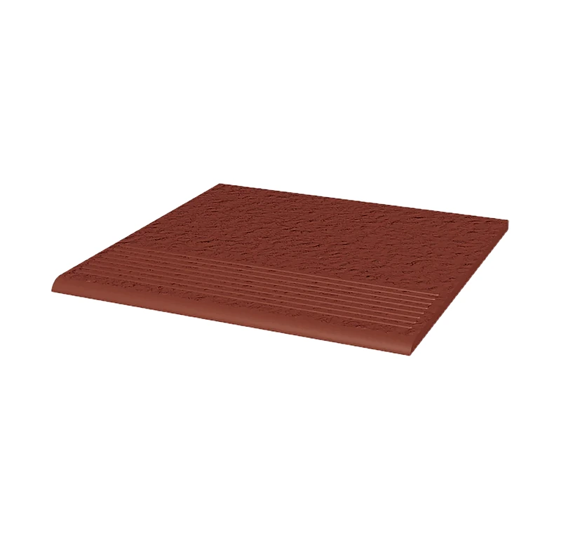 Клинкерная ступень с насечками Paradyz Natural Rosa Duro, 300x300x8,5 мм