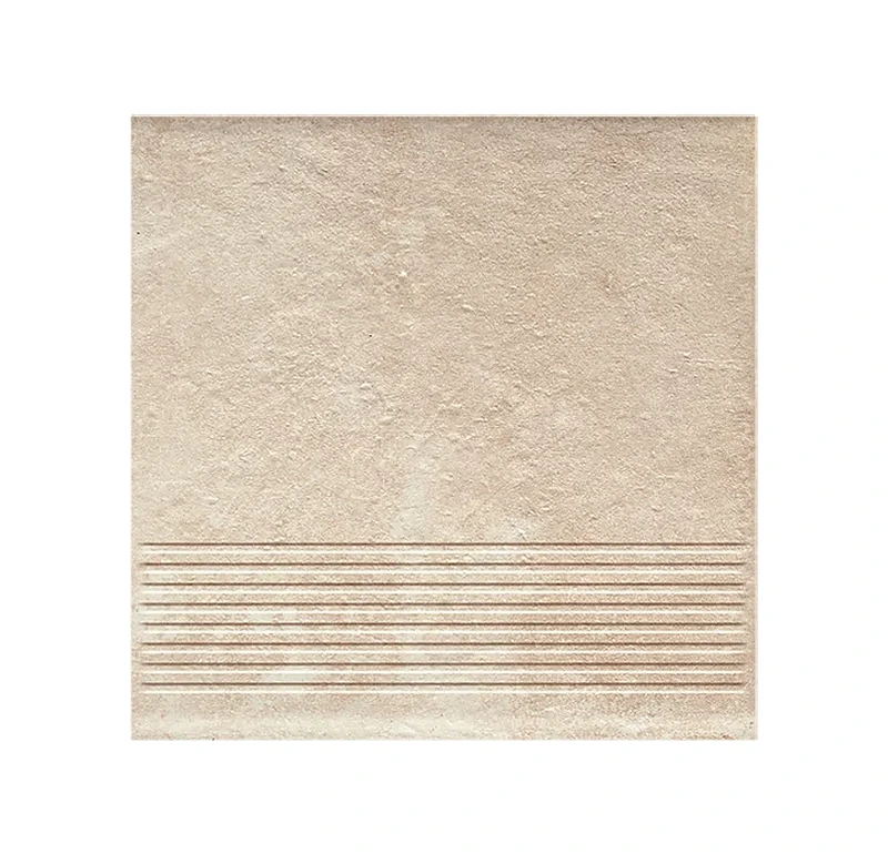 Клинкерная ступень с насечками Paradyz Scandiano Beige, 300x300x8,5 мм