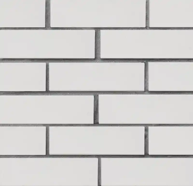 Кирпич клинкерный ЛСР белый Вернамо гладкий, 250x85x65 мм