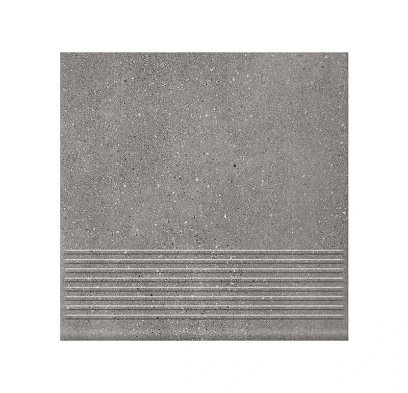 Клинкерная ступень с насечками Paradyz Mattone Sabbia Grafit, 300x300x8,5 мм