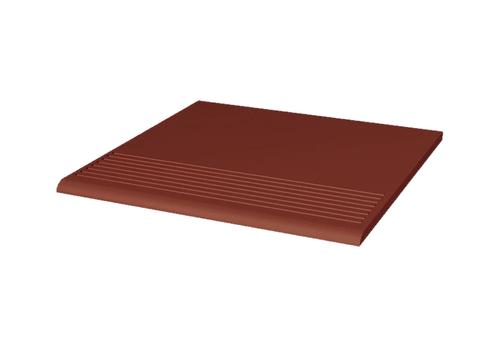 Клинкерная ступень с насечками Paradyz Natural Rosa, 300x300x8,5 мм
