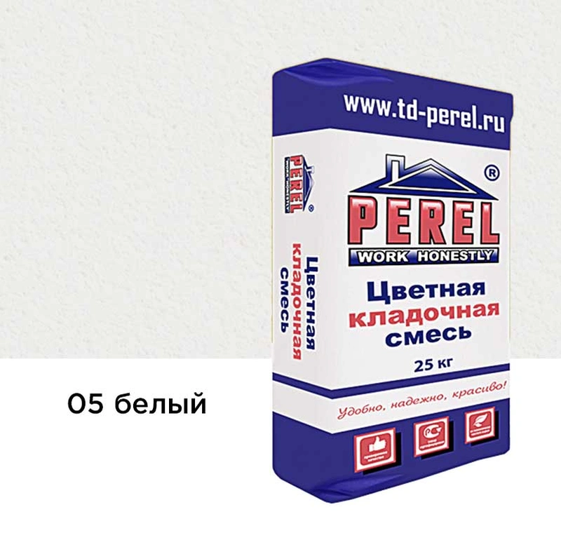 Цветной кладочный раствор Perel NL 0105 белый, 25 кг