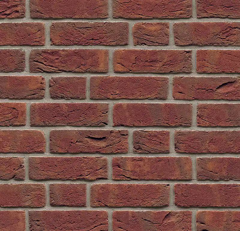 Кирпич ручной формовки Muhr №6 Niederhein rot geflammt, 210x100x65 мм