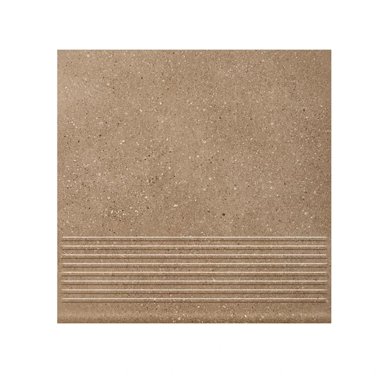 Клинкерная ступень с насечками Paradyz Mattone Sabbia Brown, 300x300x8,5 мм