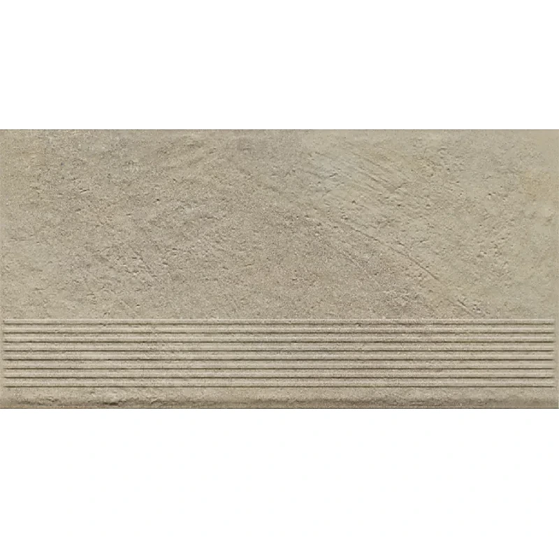 Клинкерная ступень с насечками Paradyz Eremite Crema, 600x300x8,5 мм
