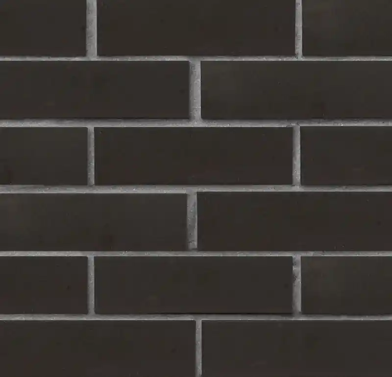 Кирпич клинкерный ЛСР чёрный матовый Рейкьявик гладкий, 250x85x65 мм