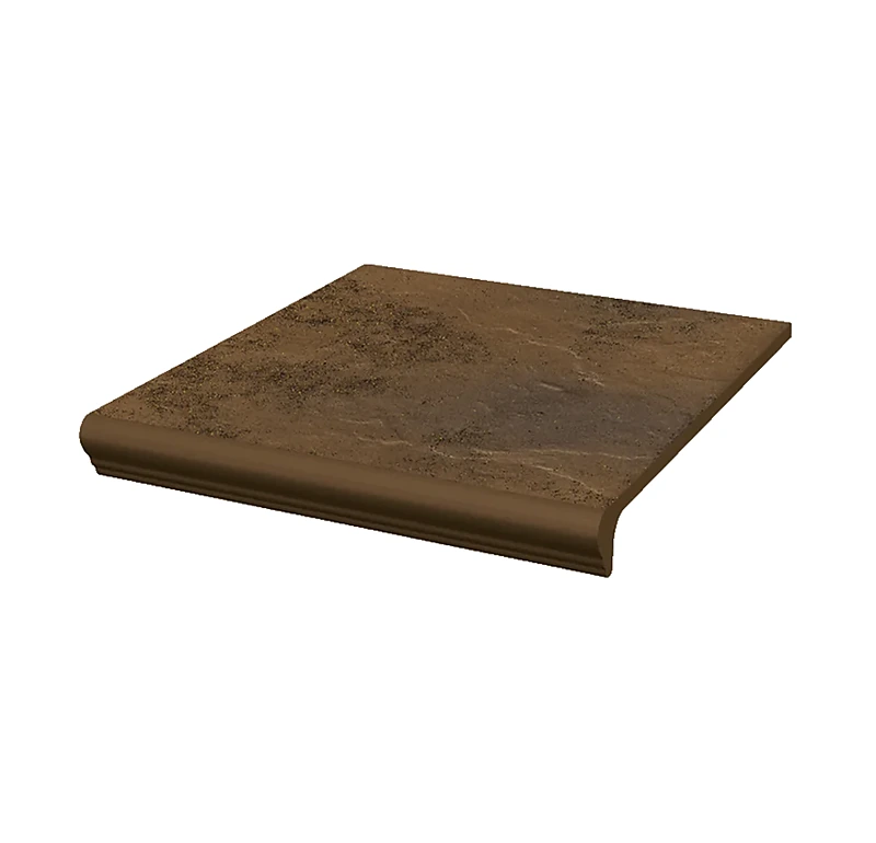 Клинкерная ступень с капиносом Paradyz Semir Beige, 300x330x11 мм