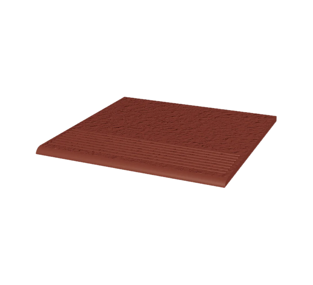 Клинкерная ступень с насечками Paradyz Natural Rosa Duro, 300x300x8,5 мм