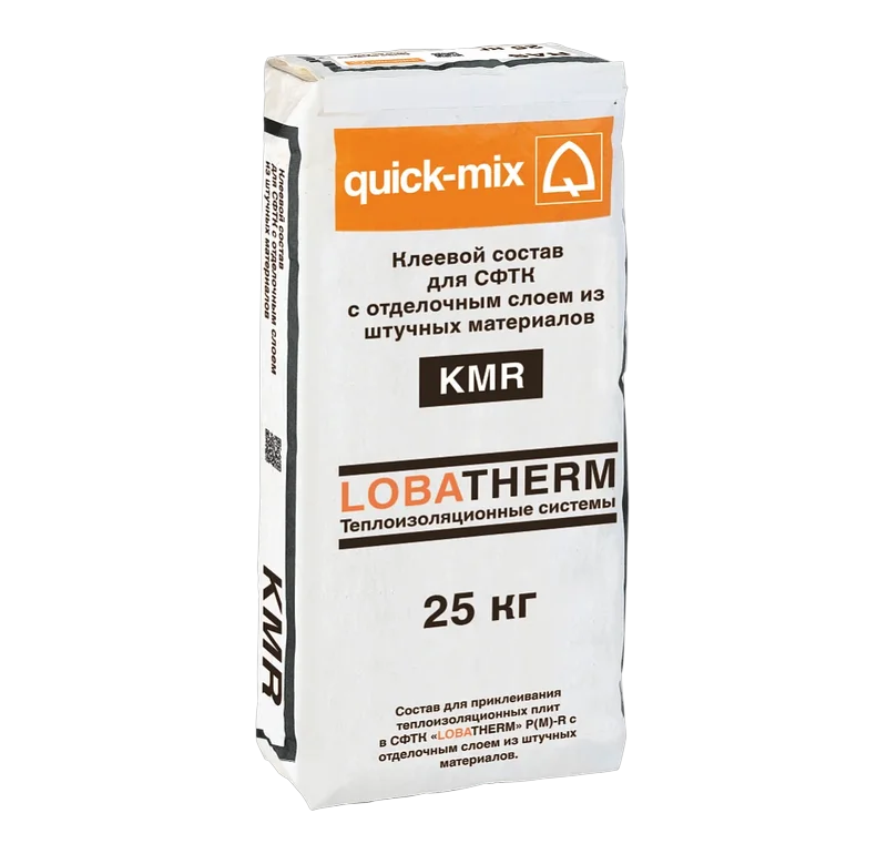 Клеящий раствор Quick-mix KMR для утеплителя для СФТК с керамической плиткой, серый, 25 кг