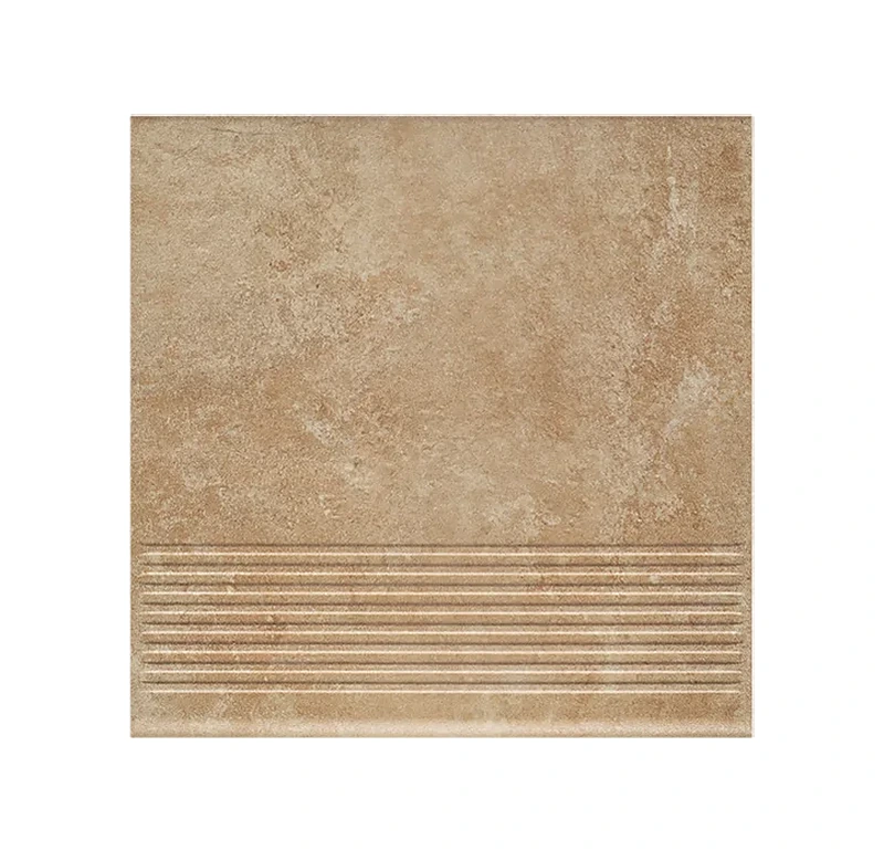 Клинкерная ступень с насечками Paradyz Ilario Beige, 300x300x8,5 мм