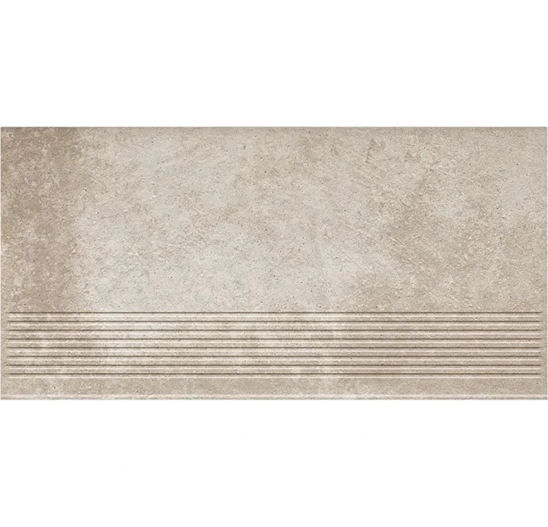 Клинкерная ступень с насечками Paradyz Viano Beige, 600x300x8,5 мм