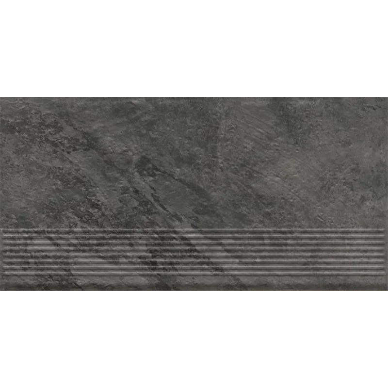 Клинкерная ступень с насечками Paradyz Ardis Dark, 600x300x8,5 мм