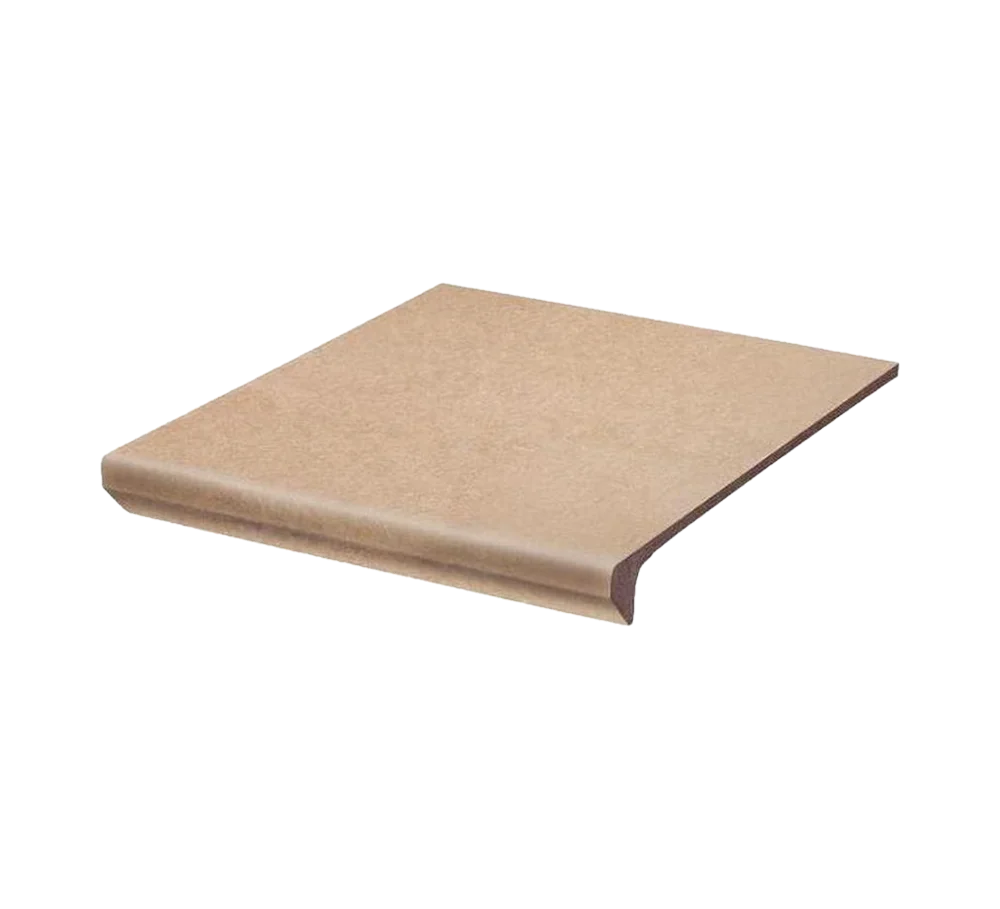 Клинкерная ступень с капиносом Paradyz Mattone Sabbia Beige, 300x330x11 мм