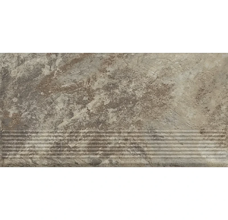 Клинкерная ступень с насечками Paradyz Ardis Light, 600x300x8,5 мм