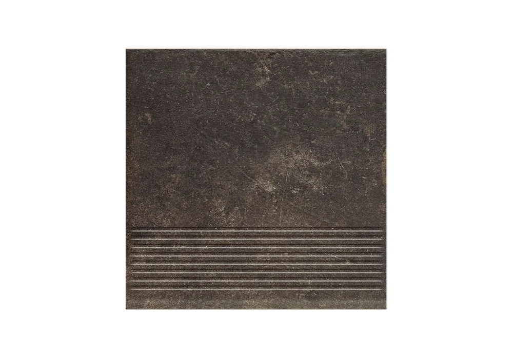 Клинкерная ступень с насечками Paradyz Scandiano Brown, 300x300x8,5 мм