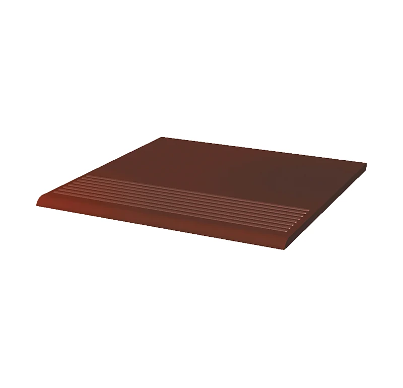 Клинкерная ступень с насечками Paradyz Cloud Brown, 300x300x8,5 мм