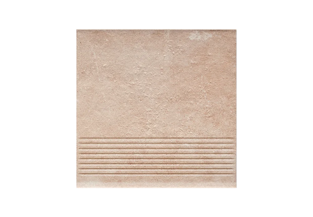 Клинкерная ступень с насечками Paradyz Scandiano Ochra, 300x300x8,5 мм