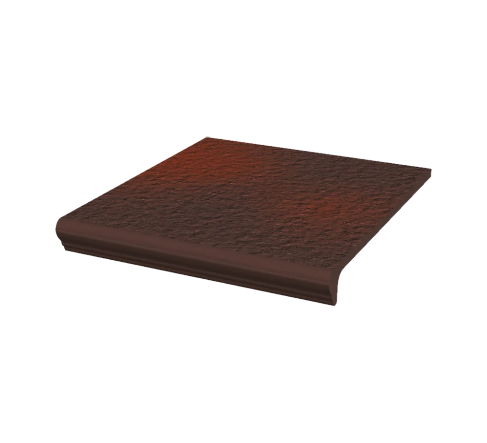 Клинкерная ступень с капиносом Paradyz Cloud Brown Duro, 300x330x11 мм