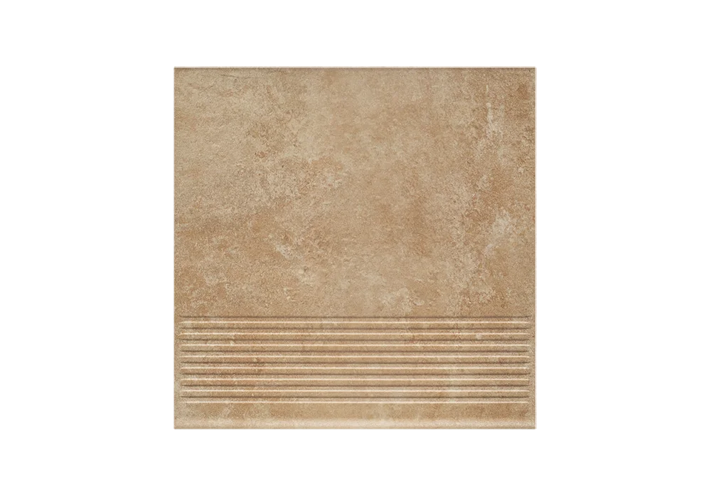 Клинкерная ступень с насечками Paradyz Ilario Beige, 300x300x8,5 мм