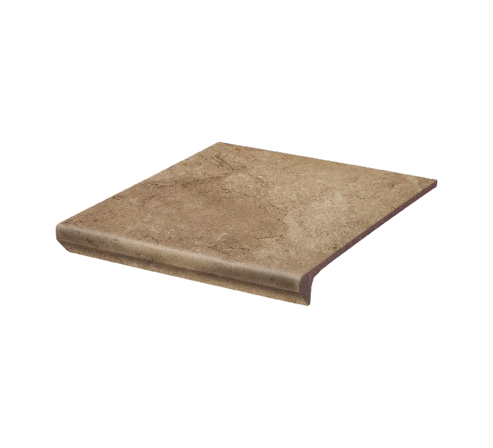 Клинкерная ступень с капиносом Paradyz Mattone Pietra Beige, 300x330x11 мм
