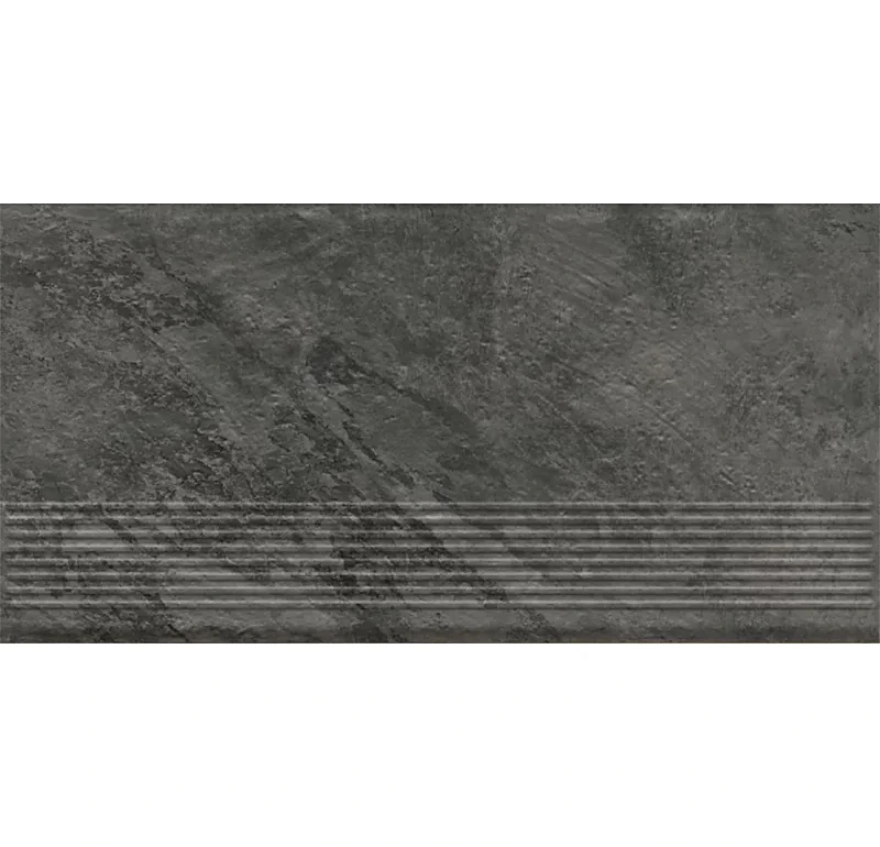 Клинкерная ступень с насечками Paradyz Ardis Dark, 600x300x8,5 мм