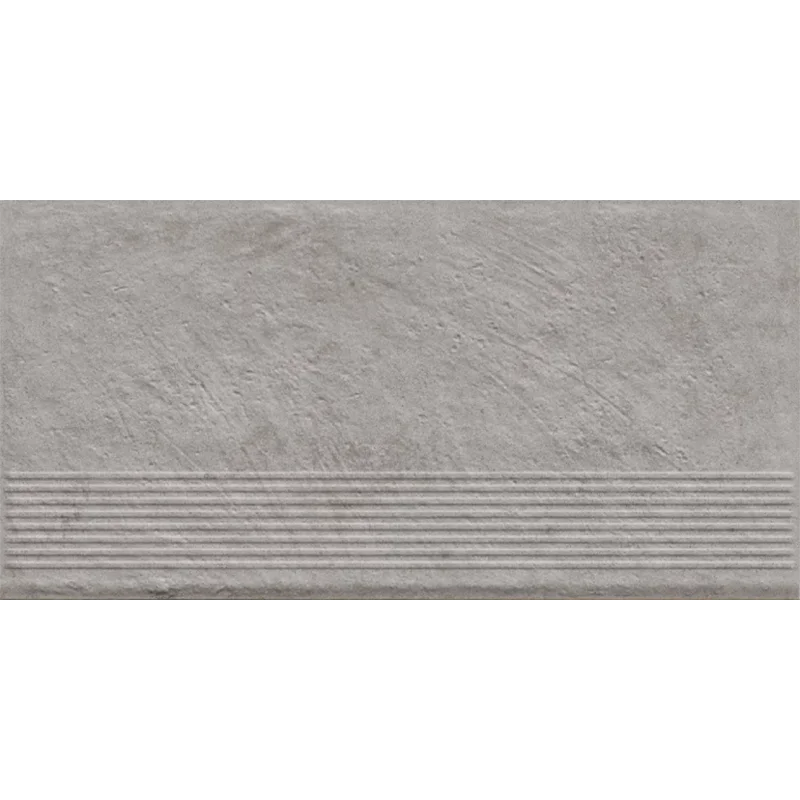 Клинкерная ступень с насечками Paradyz Carrizo Grey, 600x300x8,5 мм