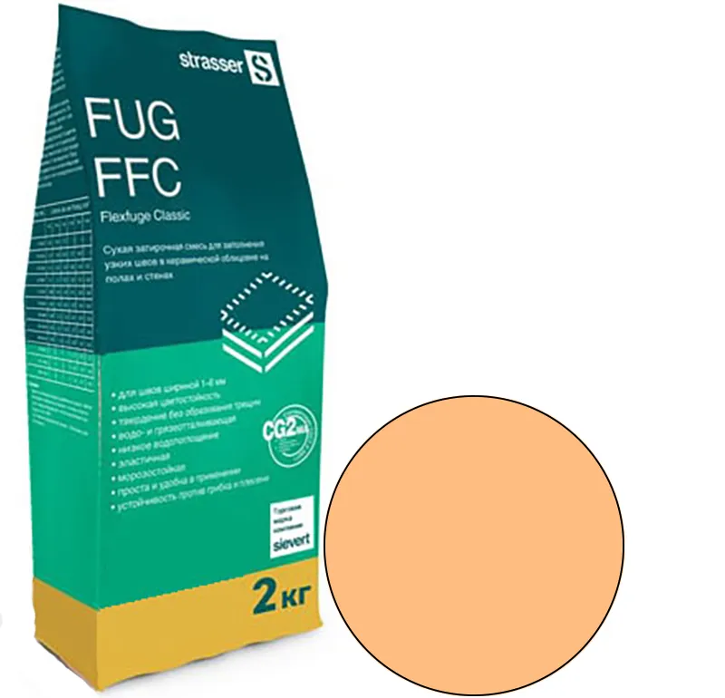 FUG FFC 16 Quick-mix Сухая затирочная смесь для узких швов 1-6 мм, персиковый