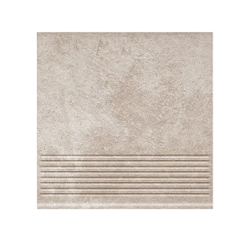 Клинкерная ступень с насечками Paradyz Viano Beige, 300x300x8,5 мм
