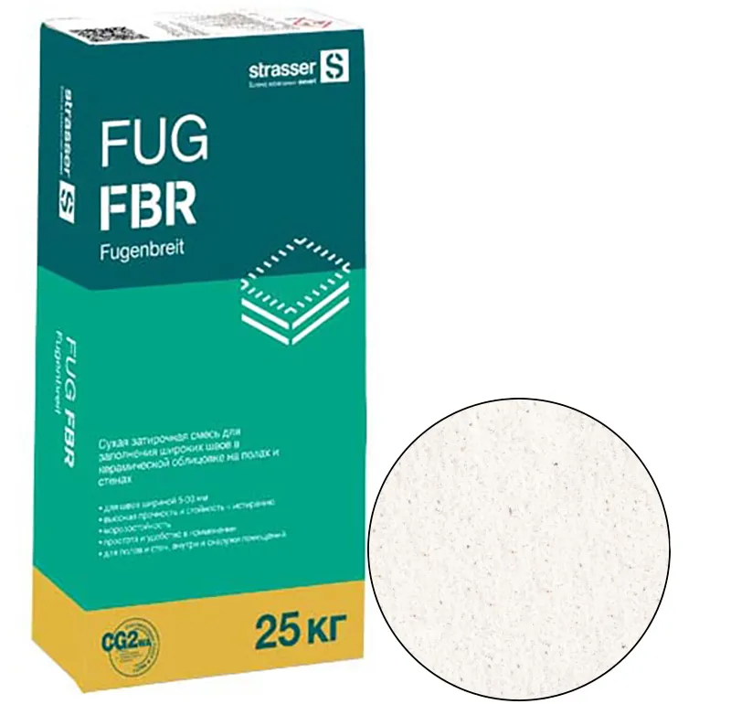 FUG FBR we Quick-mix Сухая затирочная смесь для заполнения широких швов (5-30 мм), белый