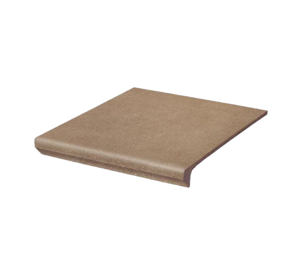 Клинкерная ступень с капиносом Paradyz Mattone Sabbia Brown, 300x330x11 мм