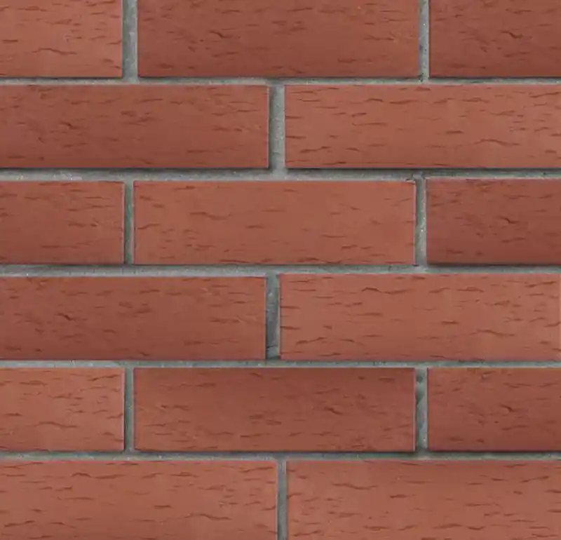 Кирпич клинкерный ЛСР тёмно-красный Эдинбург береста, 250x85x65 мм