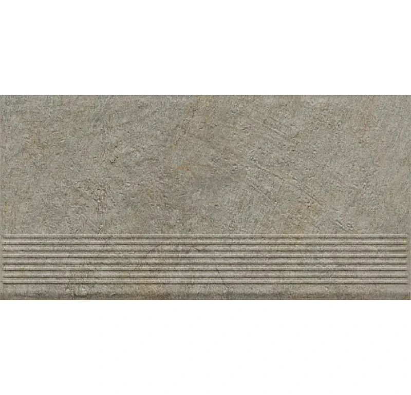 Клинкерная ступень с насечками Paradyz Eremite Taupe, 600x300x8,5 мм