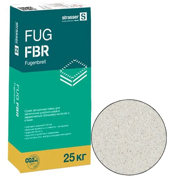 FUG FBR si Quick-mix Сухая затирочная смесь для заполнения широких швов (5-30 мм), серебристо-серый