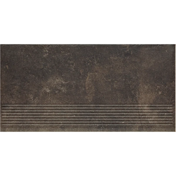 Клинкерная ступень с насечками Paradyz Scandiano Brown, 600x300x8,5 мм