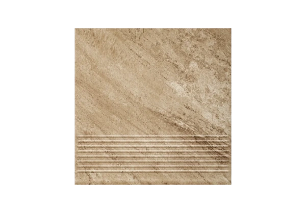 Клинкерная ступень с насечками Paradyz Mattone Pietra Beige, 300x300x8,5 мм