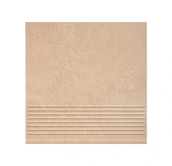 Клинкерная ступень с насечками Paradyz Mattone Sabbia Beige, 300x300x8,5 мм