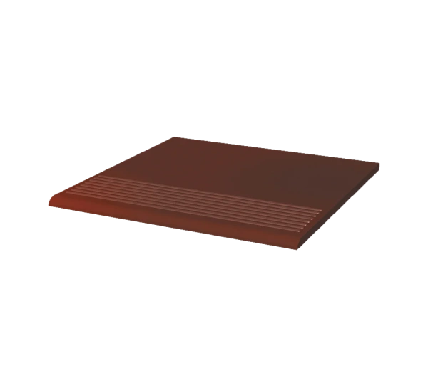 Клинкерная ступень с насечками Paradyz Cloud Brown, 300x300x8,5 мм