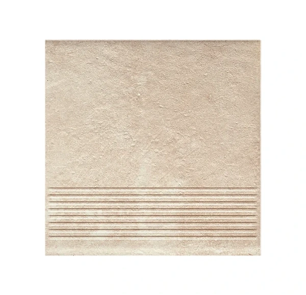 Клинкерная ступень с насечками Paradyz Scandiano Beige, 300x300x8,5 мм