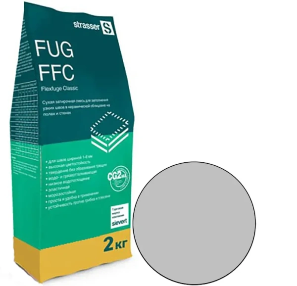FUG FFC 04 Quick-mix Сухая затирочная смесь для узких швов 1-6 мм, светло-серый
