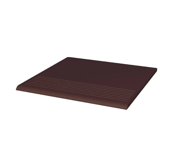 Клинкерная ступень с насечками Paradyz Natural Brown, 300x300x8,5 мм