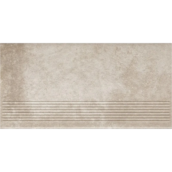 Клинкерная ступень с насечками Paradyz Viano Beige, 600x300x8,5 мм