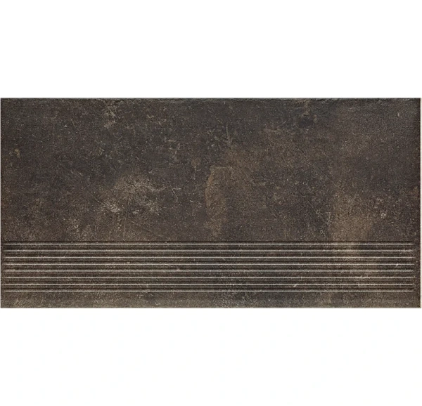 Клинкерная ступень с насечками Paradyz Scandiano Brown, 600x300x8,5 мм